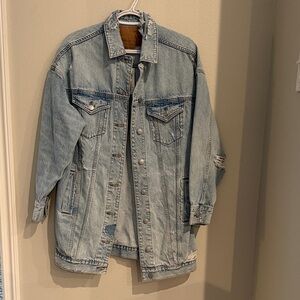 American Eagle Outfitters Long denim jacket